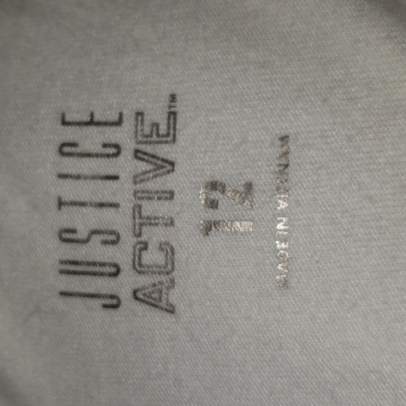 $1 WHEN BUNDLED Justice | Active White Long Sleeve Tee Lace Up Neckline - Picture 4 of 5